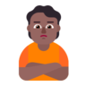 Person Pouting: Medium-Dark Skin Tone Emoji 🙎🏾 image - Microsoft Classic 2D style
