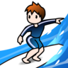 Person Surfing: Light Skin Tone Emoji 🏄🏻 image - Emojidex style