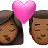 Kiss: Woman, Man, Medium-Dark Skin Tone
