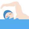 Man Swimming: Light Skin Tone Emoji 🏊🏻‍♂️ image - Twitter / X (Twemoji) style