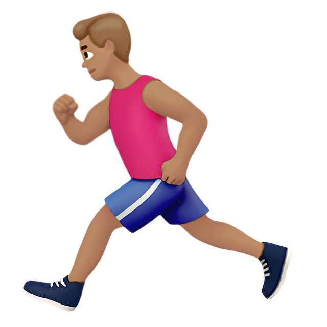 Man Running: Medium Skin Tone