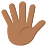 Hand With Fingers Splayed: Medium-Dark Skin Tone Emoji 🖐🏾 image - EmojiTwo style