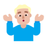 Man Shrugging: Medium-Light Skin Tone Emoji 🤷🏼‍♂️ image - Microsoft Classic 2D style