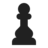 Pionul de șah neagră