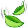Hoja ondeando en el viento Emoji 🍃 image - Samsung style