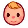 Baby: Medium-Light Skin Tone Emoji 👶🏼 image - Emojidex style