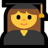 Woman Student Emoji 👩‍🎓 image - Microsoft Windows 10 Segoe UI Emoji style