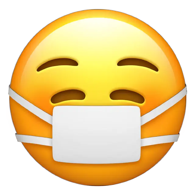 Gesicht mit medizinischer Maske