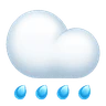 雨と雲 Emoji 🌧 image - Huawei Harmony OS style
