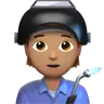 Factory Worker: Medium Skin Tone Emoji 🧑🏽‍🏭 image - Apple style
