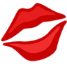 Emoji Sărut Mark 💋 image - Facebook Messenger (2016) style