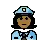 Woman Police Officer: Medium-Dark Skin Tone