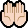 Palms Up Together: Light Skin Tone Emoji 🤲🏻 image - Microsoft Windows 10 Segoe UI Emoji style