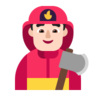 Man Firefighter: Light Skin Tone Emoji 👨🏻‍🚒 image - Microsoft Classic 2D style