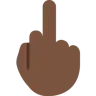 Middle Finger: Dark Skin Tone Emoji 🖕🏿 image - Twitter / X (Twemoji) style