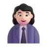 Woman Office Worker: Light Skin Tone Emoji 👩🏻‍💼 image - Microsoft 3D Fluent style