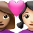 Couple With Heart: Woman, Woman, Medium Skin Tone, Light Skin Tone