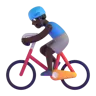 Man Biking: Dark Skin Tone Emoji 🚴🏿‍♂️ image - Microsoft 3D Fluent style