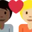 Couple With Heart: Person, Person, Dark Skin Tone, Medium-Light Skin Tone