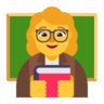 Woman Teacher Emoji 👩‍🏫 image - Microsoft Classic 2D style