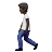 Person Walking: Dark Skin Tone