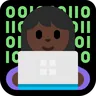 Woman Technologist: Dark Skin Tone Emoji 👩🏿‍💻 image - Microsoft Windows 10 Segoe UI Emoji style