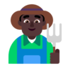 Man Farmer: Dark Skin Tone Emoji 👨🏿‍🌾 image - Microsoft Classic 2D style
