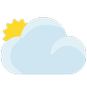 Sol branco atrás da nuvem Emoji 🌥 image - Skype style