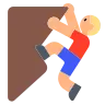Man Climbing: Medium-Light Skin Tone Emoji 🧗🏼‍♂️ image - Tossface style