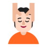 Person Getting Massage: Light Skin Tone Emoji 💆🏻 image - Microsoft Classic 2D style