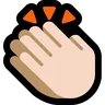 Clapping Hands: Light Skin Tone Emoji 👏🏻 image - Microsoft Windows 10 Segoe UI Emoji style