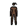 Woman Standing: Dark Skin Tone Emoji 🧍🏿‍♀️ image - OpenMoji style