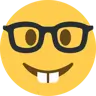 Visage de nerd Emoji 🤓 image - Twitter / X (Twemoji) style