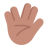 Vulcan Salute: Medium Skin Tone Emoji 🖖🏽 image - Microsoft Classic 2D style