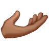 Palm Up Hand: Medium Skin Tone Emoji 🫴🏽 image - WhatsApp style