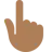 Backhand Index Pointing Up: Medium-Dark Skin Tone