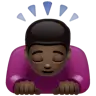 Person Bowing: Dark Skin Tone Emoji 🙇🏿 image - WhatsApp style