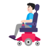 Man In Motorized Wheelchair: Light Skin Tone Emoji 👨🏻‍🦼 image - Microsoft Classic 2D style