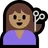 Person Getting Haircut: Medium Skin Tone
