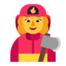 Woman Firefighter Emoji 👩‍🚒 image - Microsoft Classic 2D style