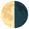 Emoji Simbolo dell'ultimo quarto della luna 🌗 image - Google Noto Color style