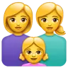 Family: Woman, Woman, Girl Emoji 👩‍👩‍👧 image - WhatsApp style