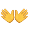 打开手势 Emoji 👐 image - Huawei Harmony OS style