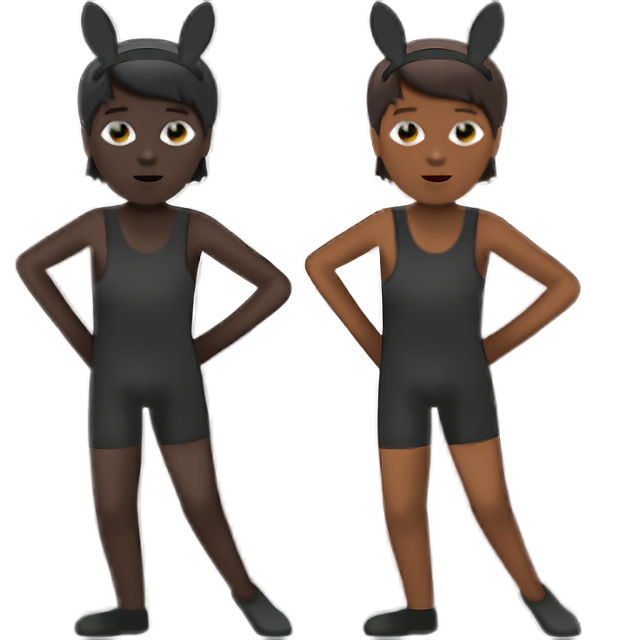 People With Bunny Ears: Dark Skin Tone, Medium-Dark Skin Tone