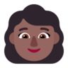 Woman: Medium-Dark Skin Tone Emoji 👩🏾 image - Microsoft Classic 2D style