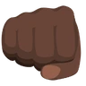 Oncoming Fist: Dark Skin Tone Emoji 👊🏿 image - Facebook Messenger (2016) style