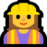 Woman Construction Worker Emoji 👷‍♀️ image - Microsoft Windows 10 Segoe UI Emoji style