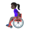Woman In Manual Wheelchair: Dark Skin Tone Emoji 👩🏿‍🦽 image - Google Noto Color style
