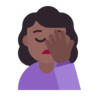 Woman Facepalming: Medium-Dark Skin Tone Emoji 🤦🏾‍♀️ image - Microsoft Classic 2D style