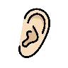 Ear: Light Skin Tone Emoji 👂🏻 image - OpenMoji style